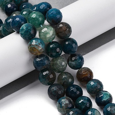 Natural Dragon Veins Agate(Dyed & Heated) Beads Strands G-K390-A01-01-1
