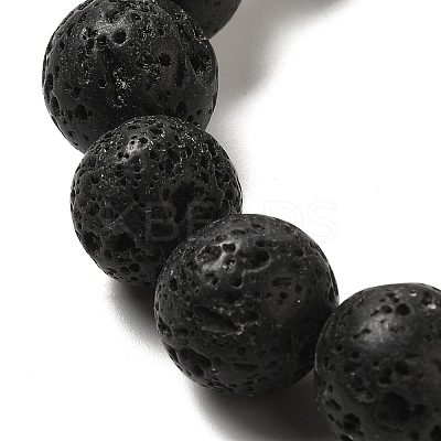 12.5mm Round Natural Lava Rock Braided Bead Bracelets for Women Men BJEW-C060-01P-1