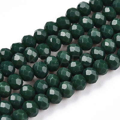 Opaque Solid Color Glass Beads Strands EGLA-A034-P3mm-D09-1