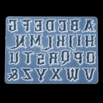 Gothic Style Letter A~Z DIY Silicone Molds DIY-P078-02-1