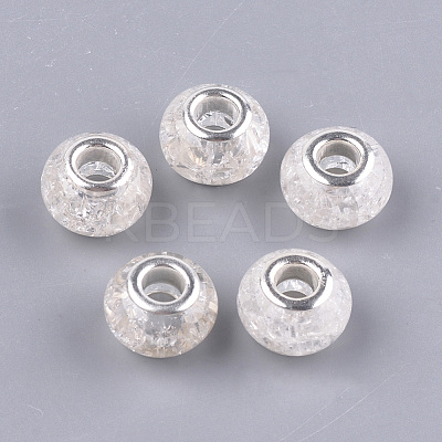 Crackle Resin European Beads RPDL-S012-B16-1