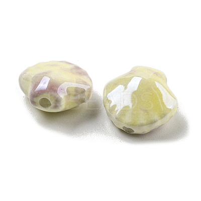 Shell Shape Glazed Porcelain Beads PORC-E022-01B-1
