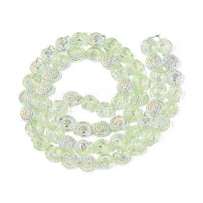Electroplate Transparent Glass Beads Strands EGLA-Q136-02A-08-1