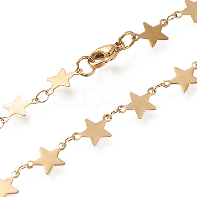 PVD Vacuum Plating 304 Stainless Steel Link Chain Necklaces LS-STAS-I156-26G-1