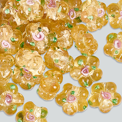 40Pcs Handmade Lampwork Beads LAMP-PA0001-11B-1