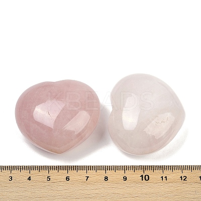 Heart Natural Rose Quartz Palm Stone G-C186-03H-1