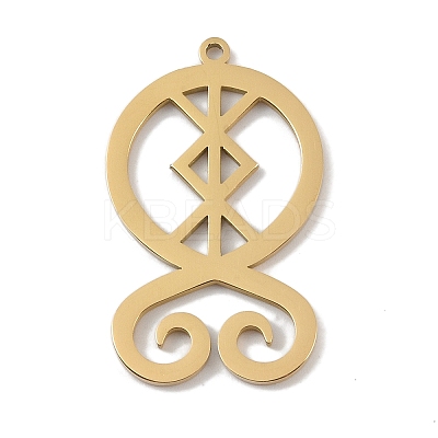 304 Stainless Steel Pendants STAS-B062-09G-1