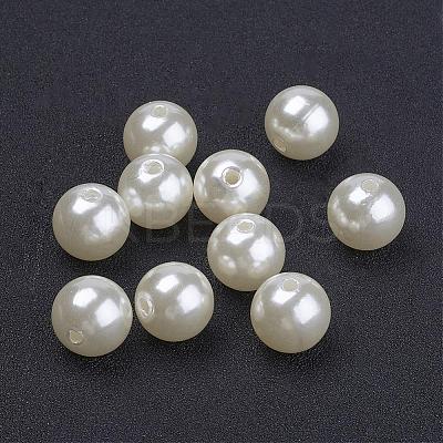 12MM Creamy White Color Imitation Pearl Loose Acrylic Beads Round Beads for DIY Fashion Kids Jewelry X-PACR-12D-12-1
