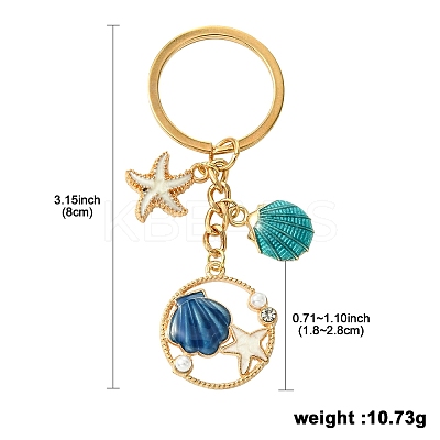 Alloy Enamel & Rhineston & Plastic Keychain KEYC-YW00076-01-1