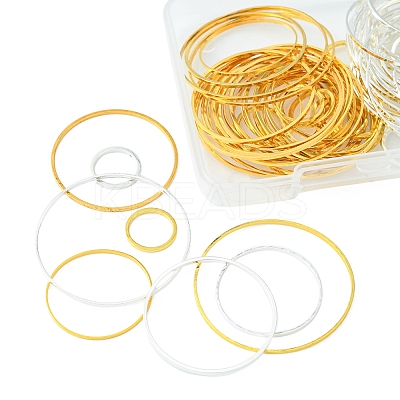 80Pcs 8 Style Brass Linking Rings KK-FS0001-15-1