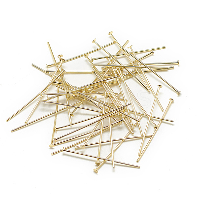 Brass Flat Head Pins KK-T032-093G-1