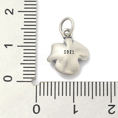 925 Sterling Silver Flower Charms with Jump Rings and 925 Stamp STER-M021-02AS-03-1