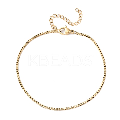 304 Stainless Steel Box Chain Bracelets LS-BJEW-C134-01E-G-1