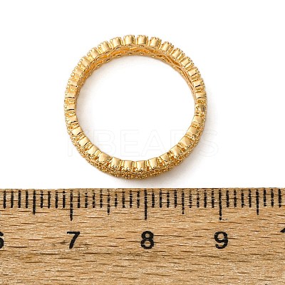 Brass Micro Pave Cubic Zirconia Finger Rings RJEW-C141-03G-1