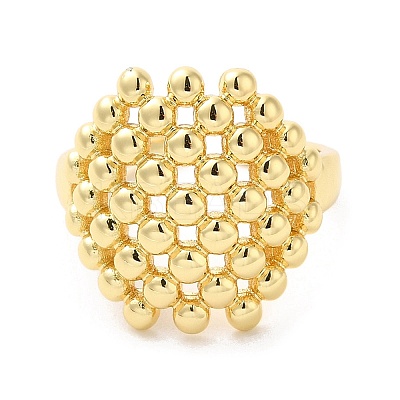 Brass Open Cuff Rings RJEW-P098-15G-1