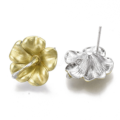 Spray Painted Alloy Stud Earring Findings PALLOY-N152-02P-1