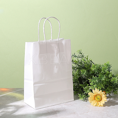 Pure Color Kraft Paper Bags AJEW-CJ0001-09A-1