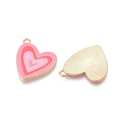 Rack Plating Alloy Enamel Pendants X-ENAM-N056-432A-1
