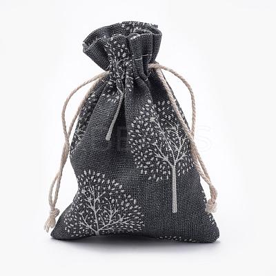 Polycotton(Polyester Cotton) Packing Pouches Drawstring Bags ABAG-T006-A21-1