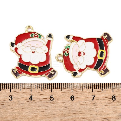 Christmas Theme Rack Plating Alloy Pendants X-FIND-M020-04G-02-1