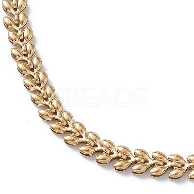 Ion Plating(IP) 304 Stainless Steel Cobs Chain Necklace for Men Women STAS-B039-09G-1