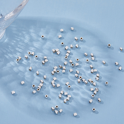 100Pcs Brass Spacer Beads KK-FI0001-02A-S-1