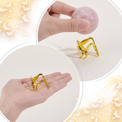 Alloy Crystal Ball Holders ODIS-WH0007-59B-G-1