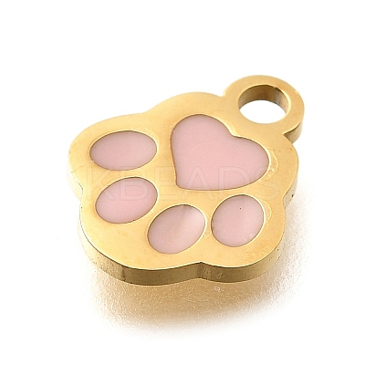 304 Stainless Steel Enamel Charms STAS-L022-466G-02-1