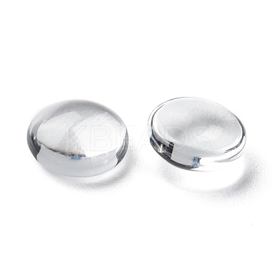 Transparent Glass Cabochons GGLA-R026-8mm-1