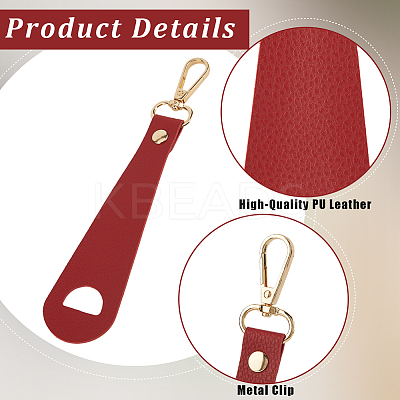 4Pcs 2 Colors Imitation Leather Hat Clips FIND-GF0008-14B-1