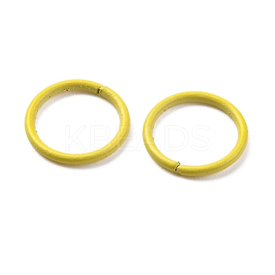Spray Painted Iron Open Jump Rings X-IFIN-F149-B13-1
