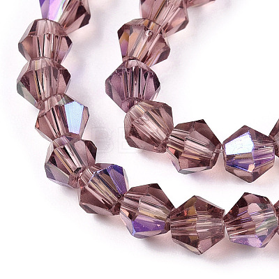 Transparent Electroplate Glass Beads Strands LS-GLAA-F029-4mm-D30-1