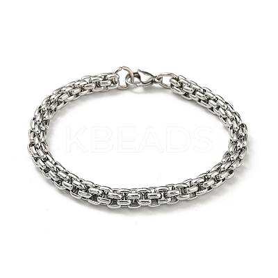 Non-Tarnish 201 Stainless Steel Rope Chain Bracelets STAS-Z056-12P-1
