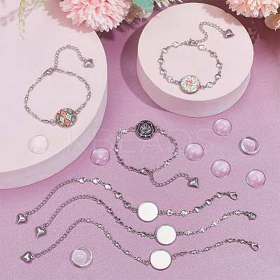 DIY Blank Dome Bracelet Making Kit DIY-NB0009-80-1