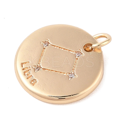 Brass with Clear Cubic Zirconia Pendants KK-N256-24G-G-1