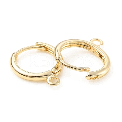Brass Huggie Hoop Earring Findings KK-C024-17KCG-1