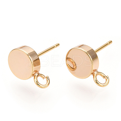 Brass Stud Earring Findings KK-WH0065-09C-G-1
