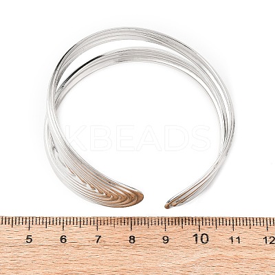 304 Stainless Steel Cuff Bangles for Women BJEW-B150-02P-1
