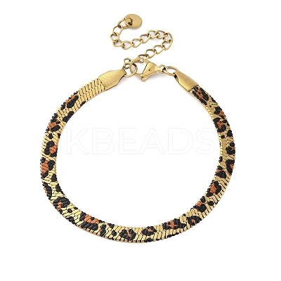 304 Stainless Steel Snake Chain Bracelets for Women BJEW-A034-03G-1