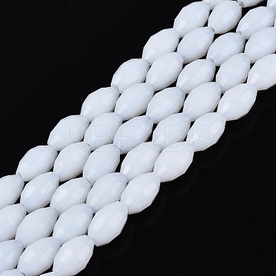 Opaque Solid Color Glass Beads Strands LS-GLAA-N071-01A-C01-1