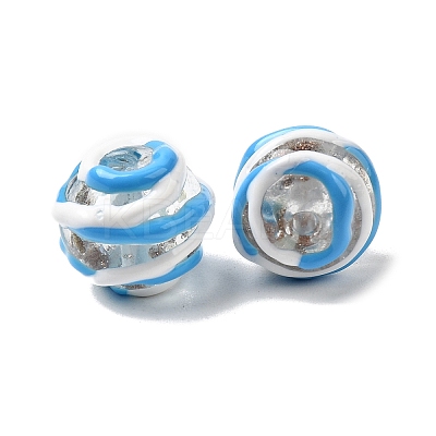Handmade Gold Sand Enamel Lampwork Beads LAMP-B035-03-1