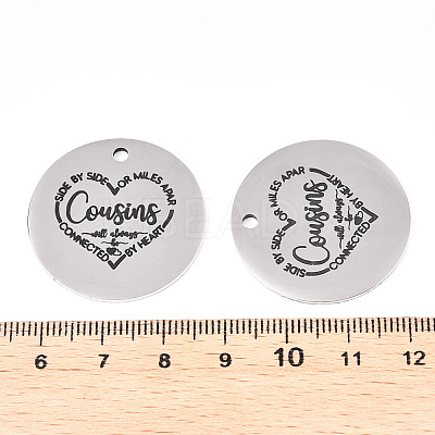 Non-Tarnish 201 Stainless Steel Pendants STAS-T064-38P-17-1