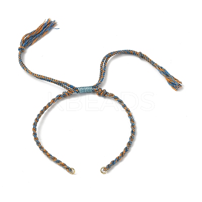 Braided Cotton Cord Bracelet Making MAK-L043-02G-16-1