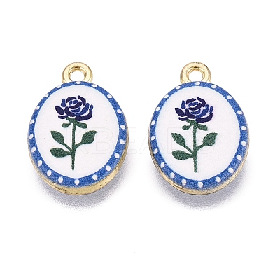 Valentine's Day Printed Alloy Pendants PALLOY-SZC0008-05D-1