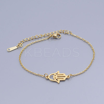 201 Stainless Steel Link Bracelets BJEW-T011-JN494-2-1