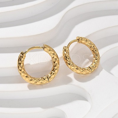 Ion Plating(IP) 304 Stainless Steel Grooved Hoop Earrings EJEW-M218-01A-G-1