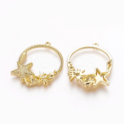 Alloy Open Back Bezel Pendants LS-PALLOY-P180-04G-1