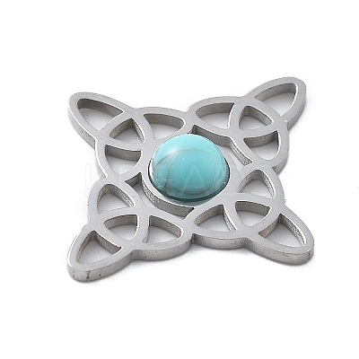 Synthetic Turquoise Pendants STAS-I327-14P-06-1