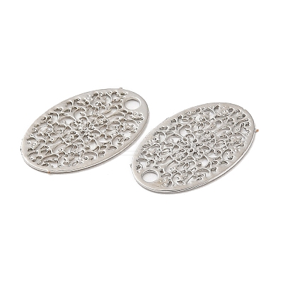 Long-Lasting Plated Brass Filigree Pendants KK-K336-11P-1