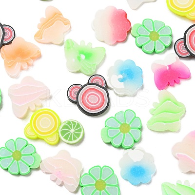 Handmade Luminous Polymer Clay Cabochons CLAY-C004-01-1